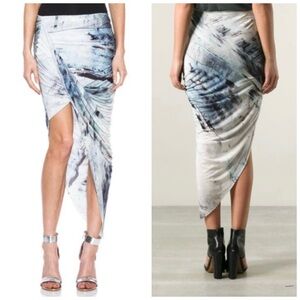 Helmut Lang Tie Dye Asymmetrical Skirt